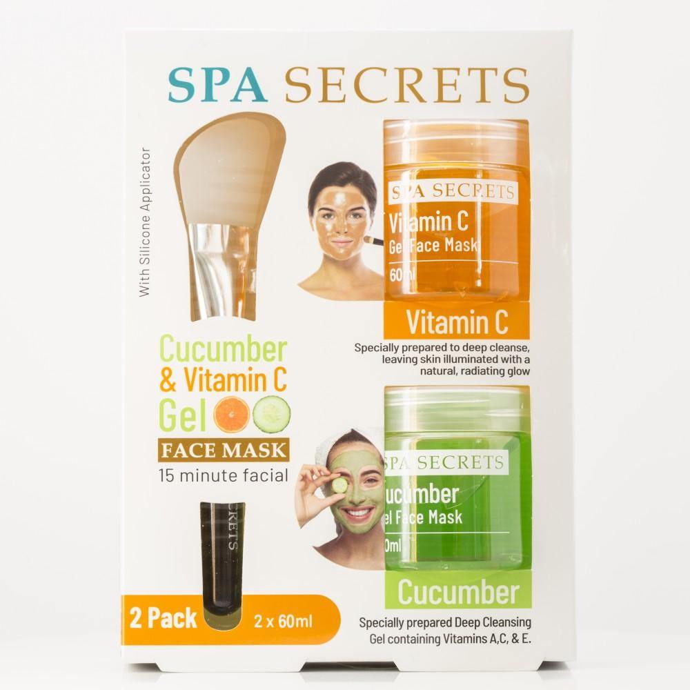 Spa Secrets Ajándék Csomag, 2 tápláló arcmaszk és felvivő ecset (4339077709937)