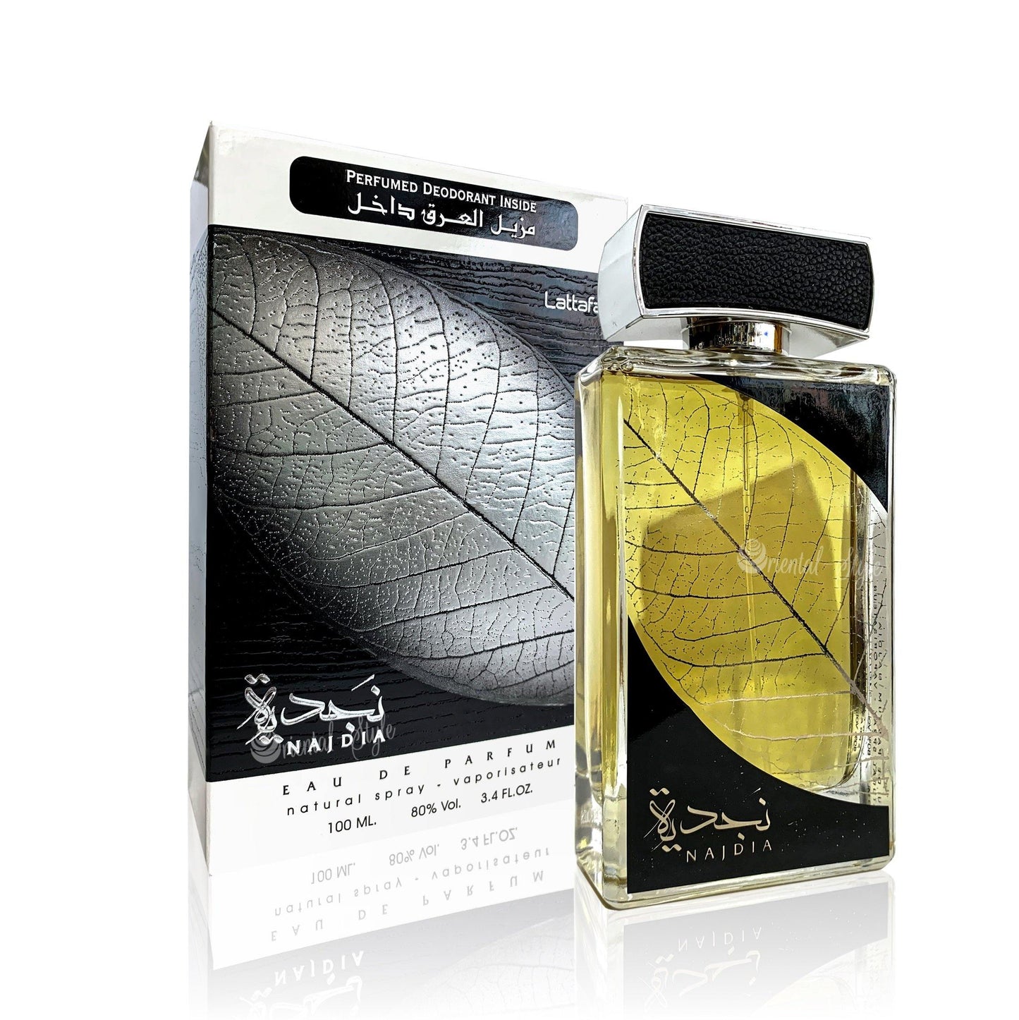 100 ml Eau de Perfume Najdia Silver Fűszeres Dohány és Szantál Illat Férfiaknak - Ékszer Akció