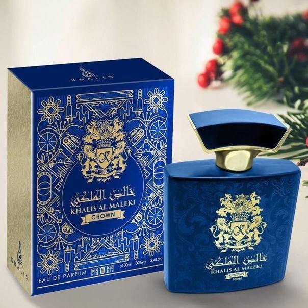100 ml Eau de Perfume Khalis Maleki Crown Virágos Borostyán és Pézsma Illat Férfiaknak - Ékszer Akció