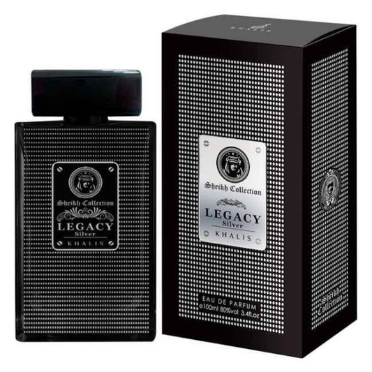 100 ml Eau de Perfume LEGACY SILVER Gyümölcsös és Bőrös Illat Férfiaknak