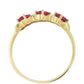 Arany Gyűrű Thai Rubinnal és Természetes Cirkónnal