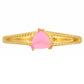 Arannyal Bevont Ezüst Gyűrű Etiópiai Neon Pink Opállal