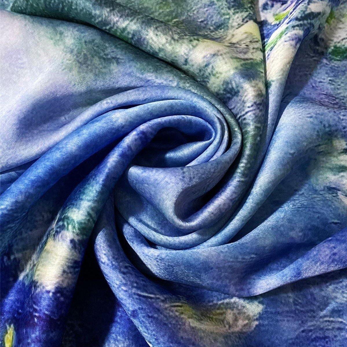 Selyem Sál-Kendő, 70 cm x 180 cm, Claude Monet - Water Lilies - Ékszer Akció