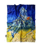 Selyem Sál-Kendő, 70 cm x 180 cm, Van Gogh - The Church at Auvers - Ékszer Akció