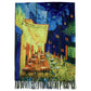 Gyapjú Sál-Kendő, 70 cm x 180 cm, Van Gogh - Cafe Terrace at Night - Ékszer Akció