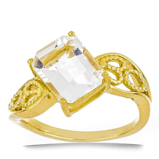 Arannyal Bevont Ezüst Gyűrű Kalgoorlie Petalittel - Ékszer Akció