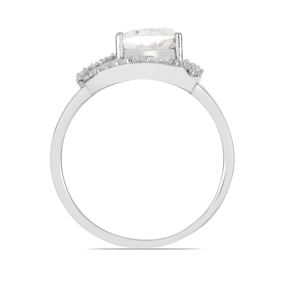 Ezüst Gyűrű Kalgoorlie Petalittel és Fehér Topázzal