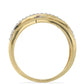 Arannyal Bevont Ezüst Gyűrű Madagaszkári Rubinnal és Természetes Fehér Cirkónnal