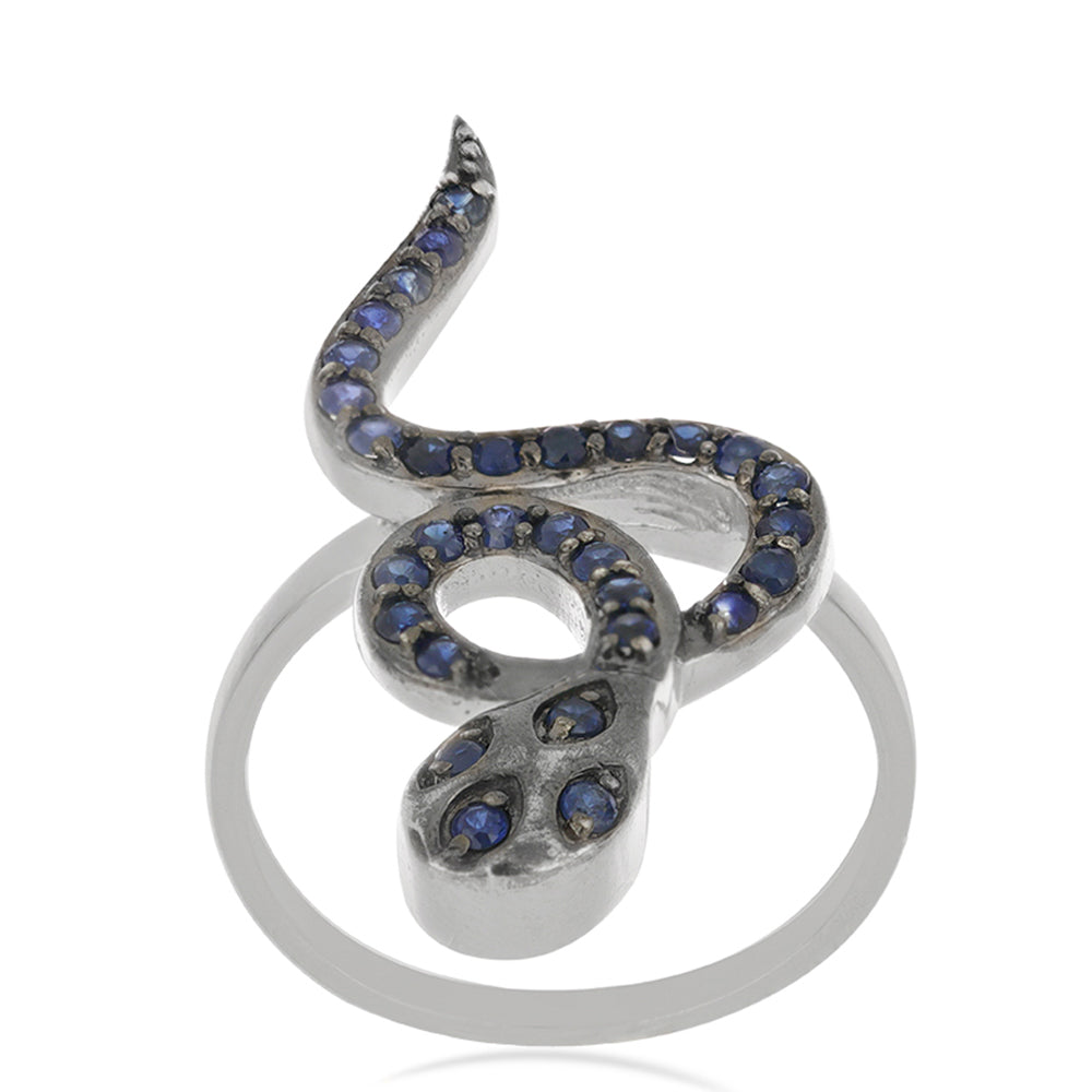 Ezüst Gyűrű Rosebery Kék Zafírral