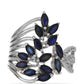 Ezüst Gyűrű Rosebery Kék Zafírral és Fehér Topázzal