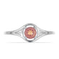 Ezüst Gyűrű Padparadschai Kvarccal
