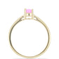 Arannyal Bevont Ezüst Gyűrű Pink Opállal