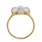 Arannyal Bevont Ezüst Gyűrű Grant Megyei Szivárvány Holdkővel és Barackszínű Holdkővel