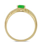 Arannyal Bevont Ezüst Gyűrű Zöld Jadeittel
