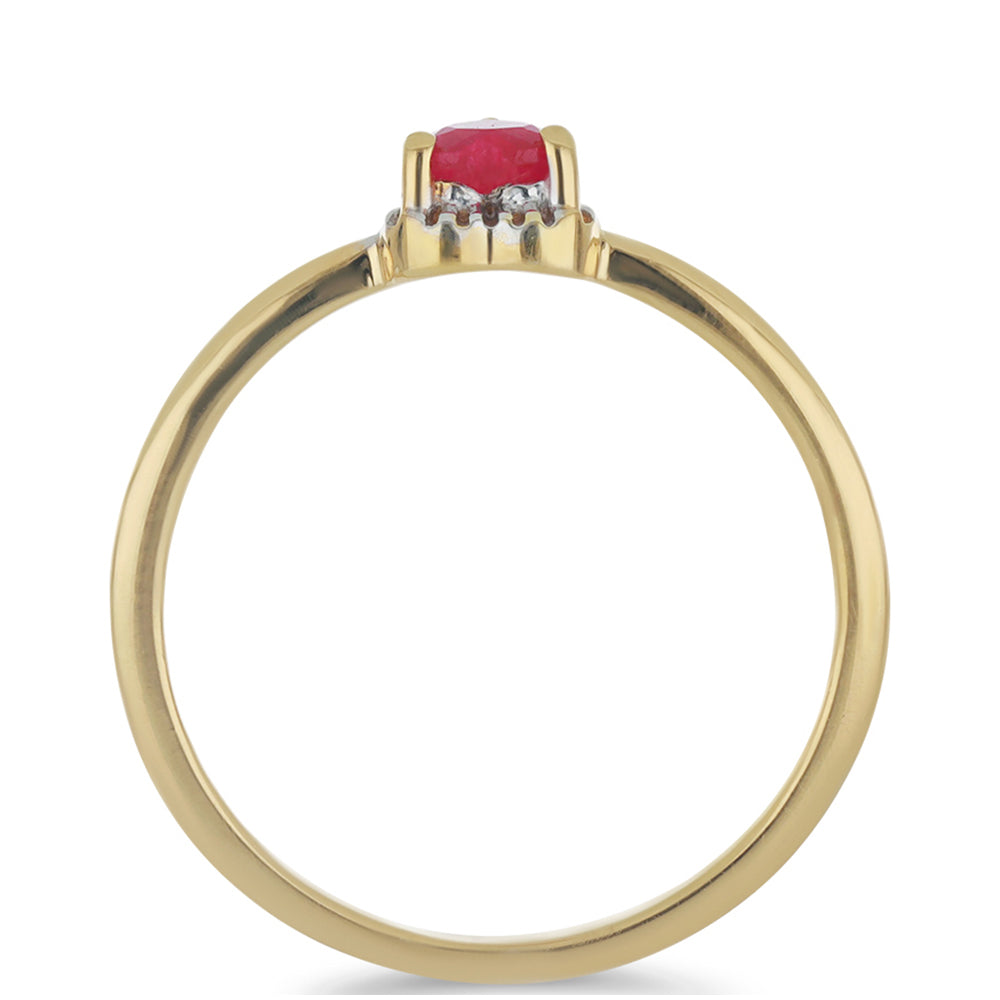 Arannyal Bevont Ezüst Szett Vörös Kvarccal (Fülbevaló+Gyűrű+Medál)