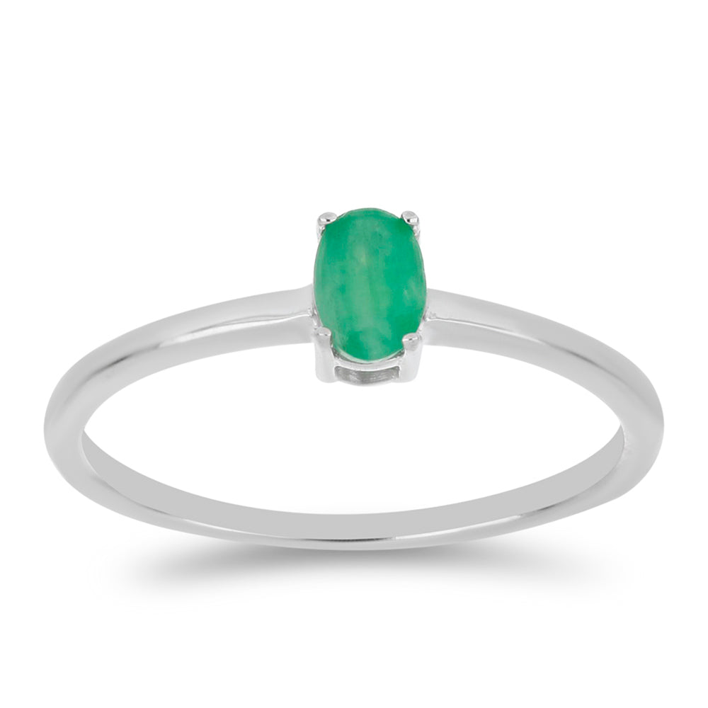 Ezüst Gyűrű Brazil Smaragddal