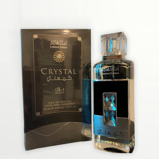 100 ml Eau de Perfume Crystal Black Szantál és Oud Illat Férfiaknak - Ékszer Akció