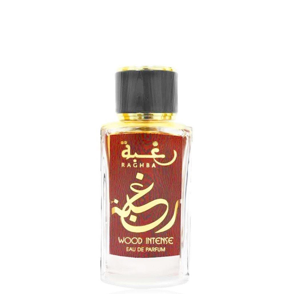 100 ml Eau de Parfume Raghba Wood Intense + 200 ml Deo Ajándék Szett  Intenzív Édes Keleti Illat Férfiaknak - Ékszer Akció